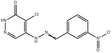 3-nitrobenzaldehyde (5-chloro-6-oxo-1,6-dihydro-4-pyridazinyl)hydrazone 구조식 이미지