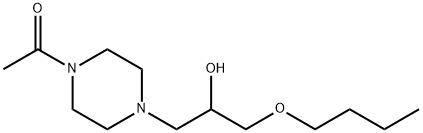 1-(4-acetyl-1-piperazinyl)-3-butoxy-2-propanol 구조식 이미지
