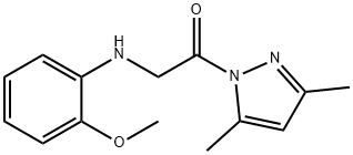 N-[2-(3,5-dimethyl-1H-pyrazol-1-yl)-2-oxoethyl]-2-methoxyaniline 구조식 이미지