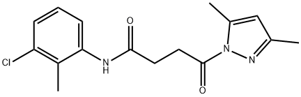 N-(3-chloro-2-methylphenyl)-4-(3,5-dimethyl-1H-pyrazol-1-yl)-4-oxobutanamide Structure