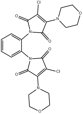 3-chloro-1-{2-[3-chloro-4-(4-morpholinyl)-2,5-dioxo-2,5-dihydro-1H-pyrrol-1-yl]phenyl}-4-(4-morpholinyl)-1H-pyrrole-2,5-dione Structure