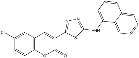 6-chloro-3-[5-(naphthalen-1-ylamino)-1,3,4-thiadiazol-2-yl]-2H-chromen-2-one Structure