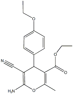 ethyl 6-amino-5-cyano-4-(4-ethoxyphenyl)-2-methyl-4H-pyran-3-carboxylate Structure