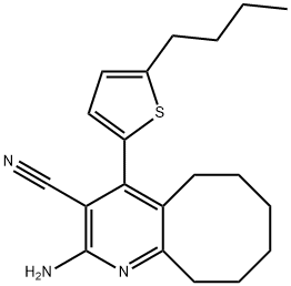 2-amino-4-(5-butyl-2-thienyl)-5,6,7,8,9,10-hexahydrocycloocta[b]pyridine-3-carbonitrile Structure