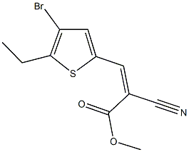 methyl 3-(4-bromo-5-ethyl-2-thienyl)-2-cyanoacrylate Structure