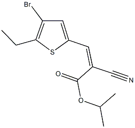 isopropyl 3-(4-bromo-5-ethyl-2-thienyl)-2-cyanoacrylate 구조식 이미지