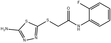 2-[(5-amino-1,3,4-thiadiazol-2-yl)sulfanyl]-N-(2-fluorophenyl)acetamide Structure