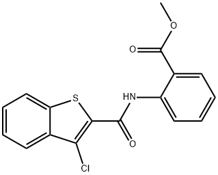 methyl 2-{[(3-chloro-1-benzothien-2-yl)carbonyl]amino}benzoate Structure