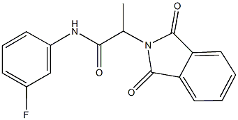 2-(1,3-dioxo-1,3-dihydro-2H-isoindol-2-yl)-N-(3-fluorophenyl)propanamide Structure