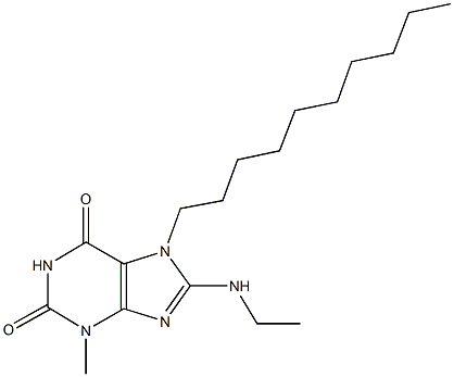 7-decyl-8-(ethylamino)-3-methyl-3,7-dihydro-1H-purine-2,6-dione Structure