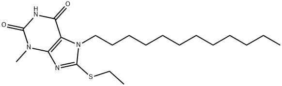 7-dodecyl-8-(ethylsulfanyl)-3-methyl-3,7-dihydro-1H-purine-2,6-dione 구조식 이미지