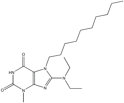 7-decyl-8-(diethylamino)-3-methyl-3,7-dihydro-1H-purine-2,6-dione 구조식 이미지