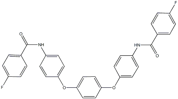 4-fluoro-N-[4-(4-{4-[(4-fluorobenzoyl)amino]phenoxy}phenoxy)phenyl]benzamide 구조식 이미지