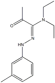 N,N-diethyl-N'-(3-methylphenyl)-2-oxopropanehydrazonamide Structure