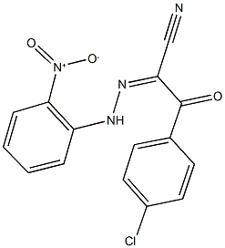 3-(4-chlorophenyl)-2-({2-nitrophenyl}hydrazono)-3-oxopropanenitrile 구조식 이미지