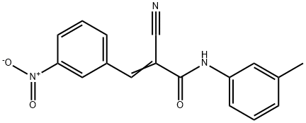 2-cyano-3-{3-nitrophenyl}-N-(3-methylphenyl)acrylamide 구조식 이미지