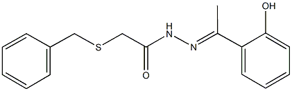 2-(benzylsulfanyl)-N'-[1-(2-hydroxyphenyl)ethylidene]acetohydrazide 구조식 이미지