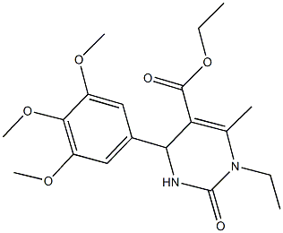 ethyl 1-ethyl-6-methyl-2-oxo-4-(3,4,5-trimethoxyphenyl)-1,2,3,4-tetrahydro-5-pyrimidinecarboxylate Structure