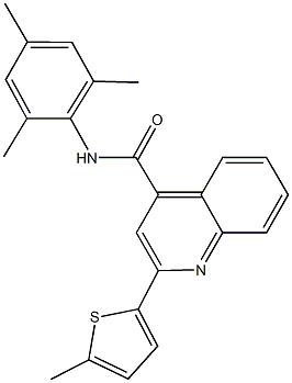 N-mesityl-2-(5-methyl-2-thienyl)-4-quinolinecarboxamide Structure