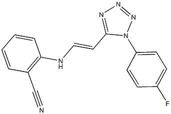 2-({2-[1-(4-fluorophenyl)-1H-tetraazol-5-yl]vinyl}amino)benzonitrile 구조식 이미지