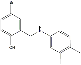 4-bromo-2-[(3,4-dimethylanilino)methyl]phenol 구조식 이미지