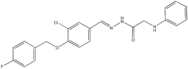 2-anilino-N'-{3-chloro-4-[(4-fluorobenzyl)oxy]benzylidene}acetohydrazide Structure