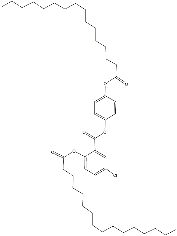 4-(palmitoyloxy)phenyl 5-chloro-2-(palmitoyloxy)benzoate 구조식 이미지