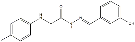 N'-(3-hydroxybenzylidene)-2-(4-toluidino)acetohydrazide Structure