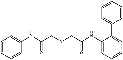 2-[(2-anilino-2-oxoethyl)sulfanyl]-N-[1,1'-biphenyl]-2-ylacetamide Structure