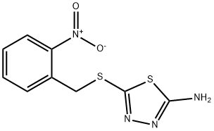 2-amino-5-({2-nitrobenzyl}sulfanyl)-1,3,4-thiadiazole 구조식 이미지