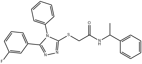 2-{[5-(3-fluorophenyl)-4-phenyl-4H-1,2,4-triazol-3-yl]sulfanyl}-N-(1-phenylethyl)acetamide Structure