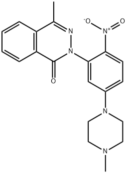 2-[2-nitro-5-(4-methyl-1-piperazinyl)phenyl]-4-methyl-1(2H)-phthalazinone 구조식 이미지