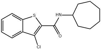 3-chloro-N-cycloheptyl-1-benzothiophene-2-carboxamide Structure