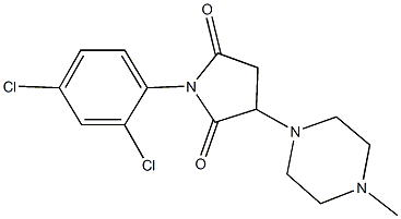 1-(2,4-dichlorophenyl)-3-(4-methyl-1-piperazinyl)-2,5-pyrrolidinedione 구조식 이미지