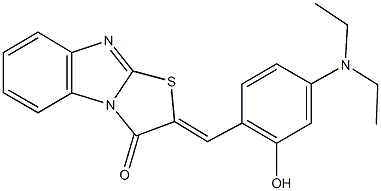 2-[4-(diethylamino)-2-hydroxybenzylidene][1,3]thiazolo[3,2-a]benzimidazol-3(2H)-one Structure