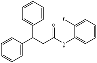 N-(2-fluorophenyl)-3,3-diphenylpropanamide 구조식 이미지