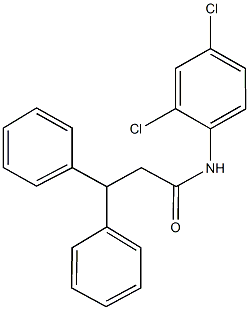 N-(2,4-dichlorophenyl)-3,3-diphenylpropanamide 구조식 이미지