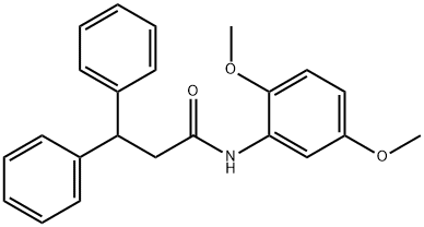 N-(2,5-dimethoxyphenyl)-3,3-diphenylpropanamide 구조식 이미지