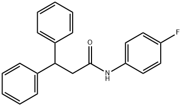 N-(4-fluorophenyl)-3,3-diphenylpropanamide 구조식 이미지