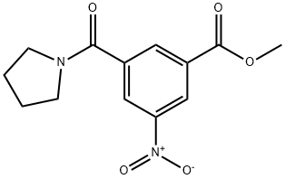 methyl 3-nitro-5-(1-pyrrolidinylcarbonyl)benzoate 구조식 이미지