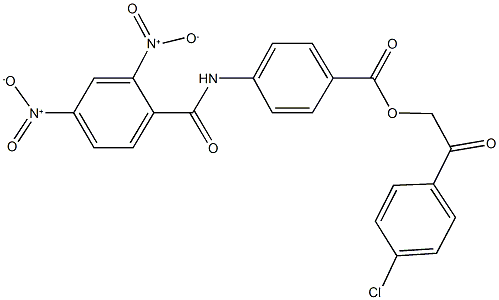 2-(4-chlorophenyl)-2-oxoethyl 4-({2,4-dinitrobenzoyl}amino)benzoate Structure