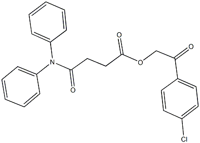 2-(4-chlorophenyl)-2-oxoethyl 4-(diphenylamino)-4-oxobutanoate Structure