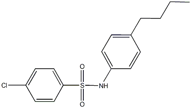 N-(4-butylphenyl)-4-chlorobenzenesulfonamide 구조식 이미지