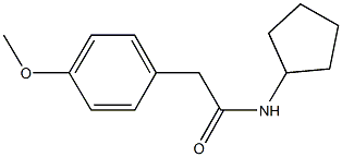N-cyclopentyl-2-(4-methoxyphenyl)acetamide Structure