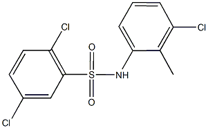 2,5-dichloro-N-(3-chloro-2-methylphenyl)benzenesulfonamide Structure