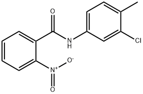 N-(3-chloro-4-methylphenyl)-2-nitrobenzamide 구조식 이미지