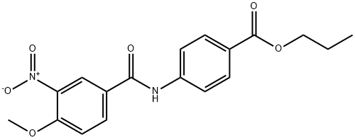 propyl 4-({3-nitro-4-methoxybenzoyl}amino)benzoate 구조식 이미지