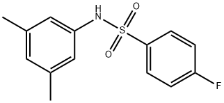 N-(3,5-dimethylphenyl)-4-fluorobenzenesulfonamide 구조식 이미지
