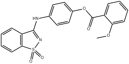 4-[(1,1-dioxido-1,2-benzisothiazol-3-yl)amino]phenyl 2-methoxybenzoate Structure