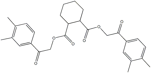 bis[2-(3,4-dimethylphenyl)-2-oxoethyl] 1,2-cyclohexanedicarboxylate Structure